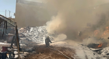 Kahramanmaraş'ta Ahşap Palet Üretim Tesisi Yangını