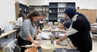Kursiyerler KAMEK’in Seramik Atölyesinde Kendi Sanat Eserlerini Üretiyor