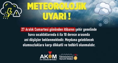 Soğuk Hava Uyarısı; Don ve Buzlanmaya Karşı Dikkat!