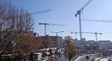 Hava Sıcaklığı Eksilere Düştü, İnşaatlarda Çalışmalar Durma Noktasında Geldi