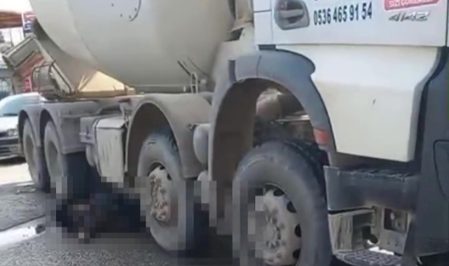 Beton Mikserinin Altında Kalan Motosikletli Feci Şekilde Can Verdi