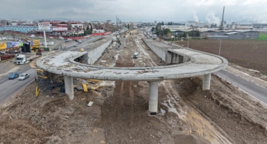 Çevre Yolu’nda Ulaşımı RahatlatacakKavşak Hızla Yükseliyor