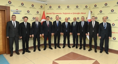 Görgel ve Kirişci’den KSÜ Rektörü Okumuş’a Hayırlı Olsun Ziyareti