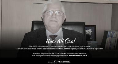 Başkan Görgel’den Hacı Ali Özal İçin Taziye Mesajı
