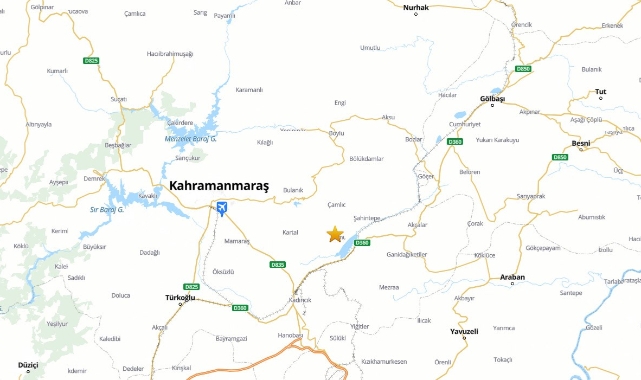 Kahramanmaraş’ta 4.4 Büyüklüğünde Deprem