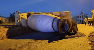 Kahramanmaraş’ta Beton Mikseri Devrildi: 1 Yaralı