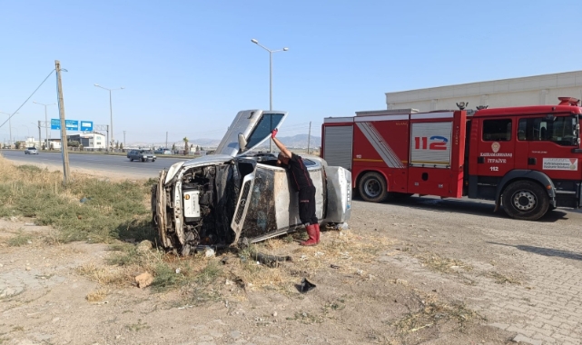 Kahramanmaraş'ta Otomobil Takla Attı: 2 Yaralı