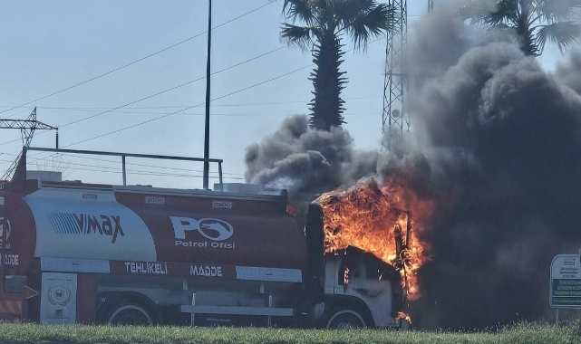 Kahramanmaraş'ta Yakıt Tankerinde Çıkan Yangın Korkuttu