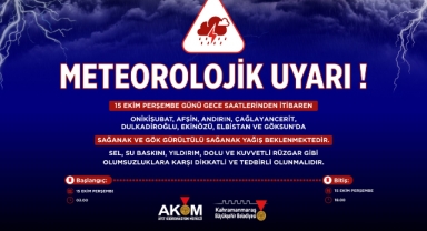 8 İlçede Kuvvetli Sağanak Uyarısı!