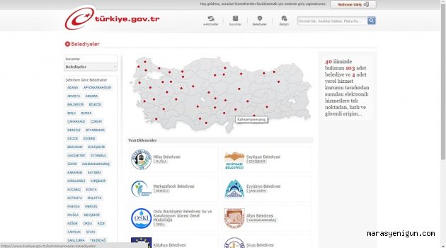 Afşin Belediyesinde e-devlet yerini aldı