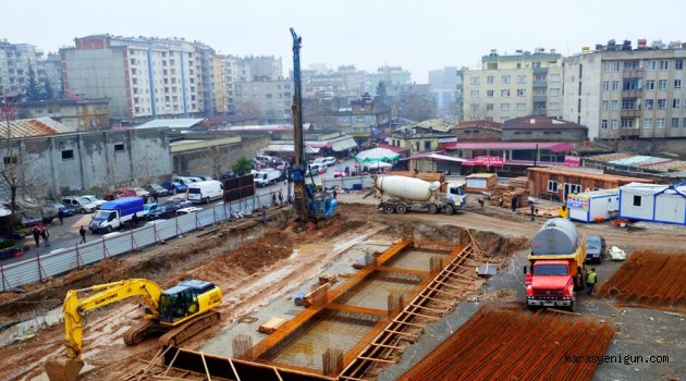 Çok Katlı Otoparkta Çalışmalar Devam Ediyor