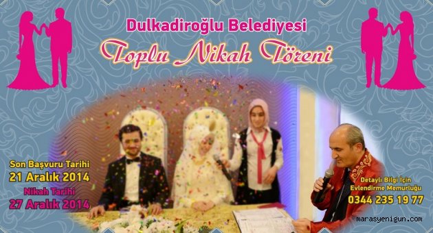 Dulkadiroğlu Belediyesinden Toplu Nikah Töreni;