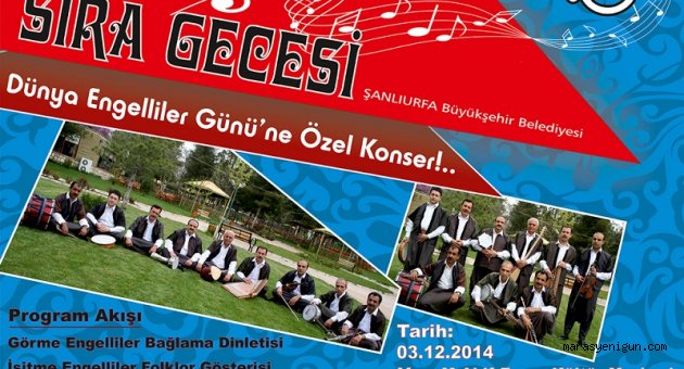 DÜNYA ENGELLİLER GÜNÜNE ÖZEL KONSER…