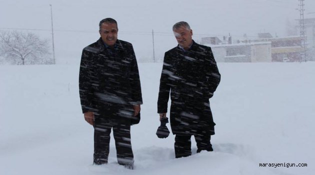 Ekinözü’nde Kar Kalınlığı 65 Santimetreye Ulaştı.