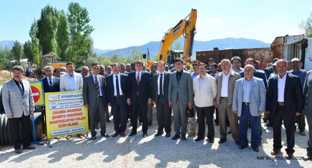 GÖKSUN’DA KANALİZASYONUN TEMELİ ATILDI