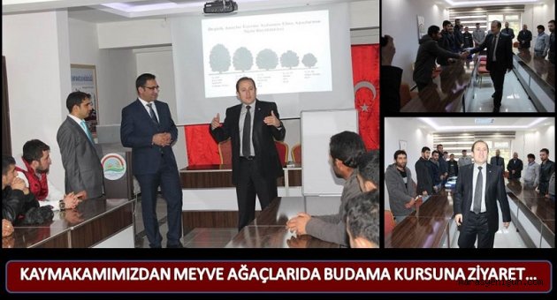 GÖKSUN KAYMAKAMIMIZDAN MEYVE AĞAÇLARIDA BUDAMA KURSUNA ZİYARET…
