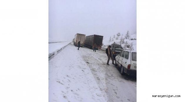 Kahramanmaraş’ta Ulaşıma Kar Engeli
