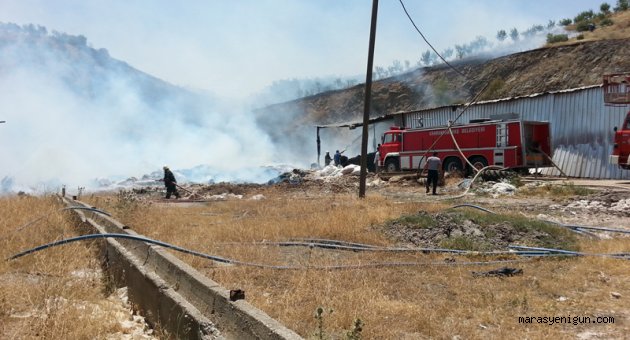 Karacasu’daki imalathanede yangın