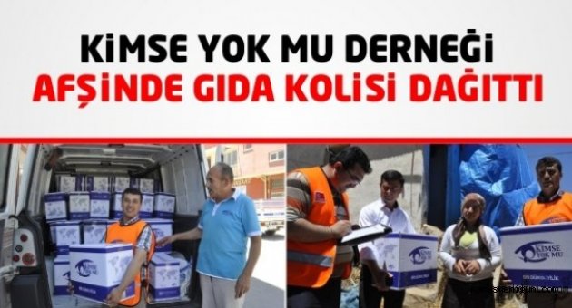 Kimse Yok Mu Derneği Afşin'de Gıda Kolisi Dağıttı