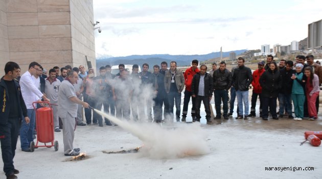 KSÜ SUAH’ta Acil Eylem Planı Kapsamında Yangın Tatbikatı Düzenlendi