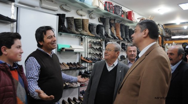 Mahmut Arıkan'ın kapalı çarşı ziyareti