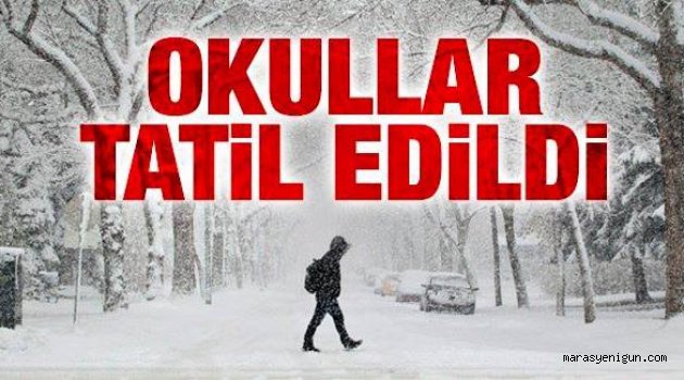 Okullar Tatil Edildi