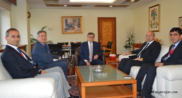REKTÖR KARAASLAN’A, PROF.DR. KARAMAN VE ORD. PROF.DR. PARLAR’DAN ZİYARET