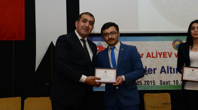 Şahbazlı'ya teşekkür belgesi
