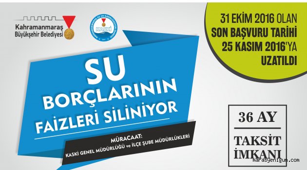 Su Borçlarını Taksitlendirmede Son Hafta