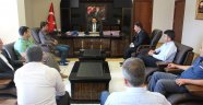 Başkan Çeleğen ve Şakalar 'dan Kaymakam Cüneyt Caner hoşgeldin ziyareti