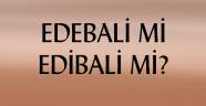 EDEBALİ Mİ EDİBALİ Mİ?