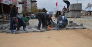Göksun’da Kilit Parke Yol ve Kaldırım Çalışmaları Devam Ediyor