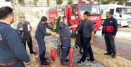 İTFAİYE DAİRE BAŞKANI İLÇE ŞUBELERİNİ DENETLEDİ