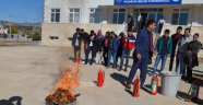 Pazarcık Meslek Yüksekokulunda Yangın Tatbikatı Yapıldı