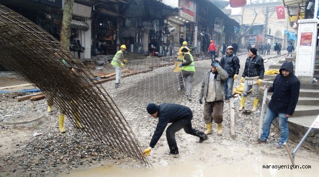 Tarihi Demirciler Çarşısı'nde restorasyon çalışmaları sürüyor