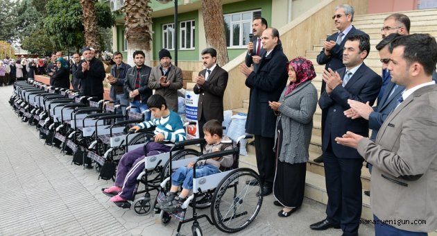 TEKERLEKLİ SANDALYELER SAHİPLERİNE VERİLDİ.