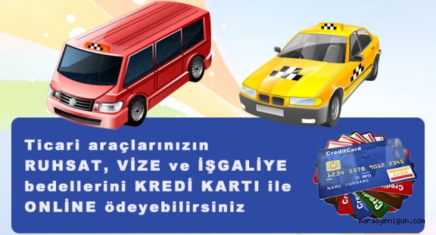 TİCARİ PLAKALARA ONLİNE ÖDEME KOLAYLIĞI